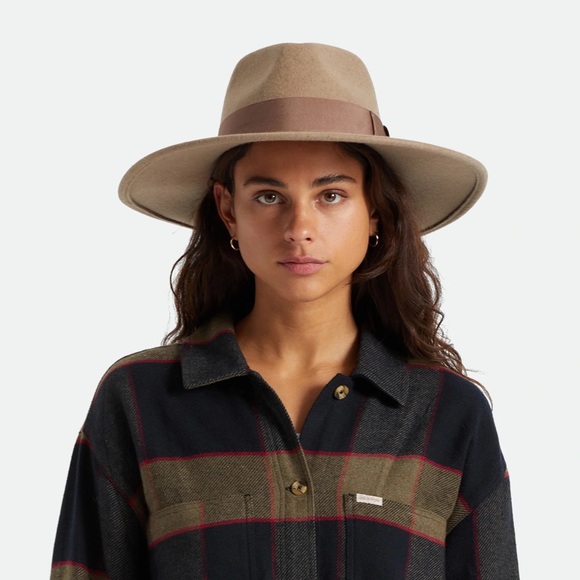 BRIXTON Structured Fedora Rancher Hat 100% Wool Can Be UNISEX Size M - Picture 9 of 9